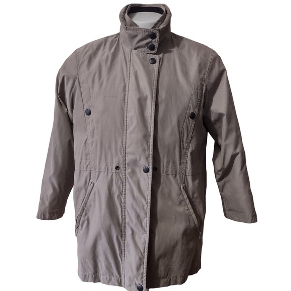 misty harbor Jackets & Blazers - Misty Harbor Jacket Size M Women Gorp Core Taupe Brown Fleece Lined Utility Coat